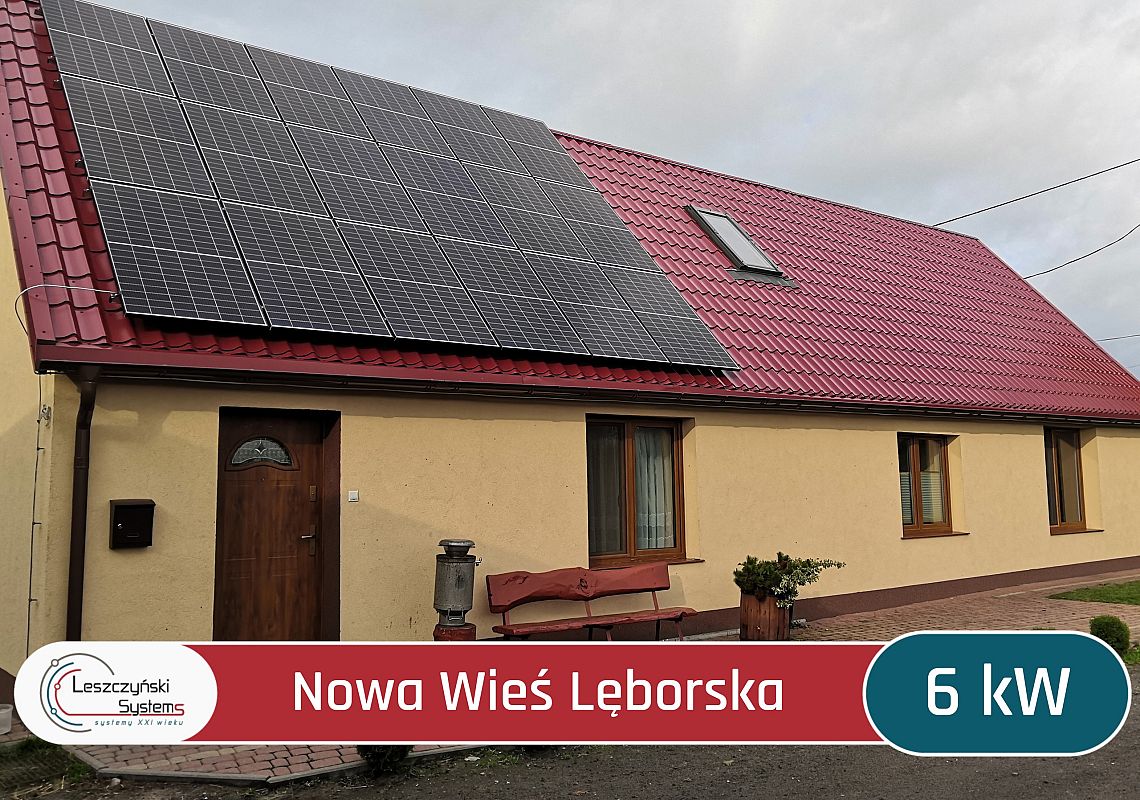Nowa Wieś Lęborska 6kW panele słoneczne energia za darmo dotacja