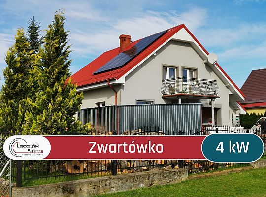 Zwartówko 4 kW fotowoltaika darmowa energia dotacja